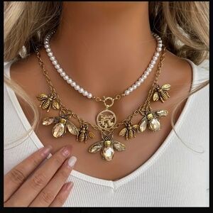 Stainless Steel Bee Charm Necklace